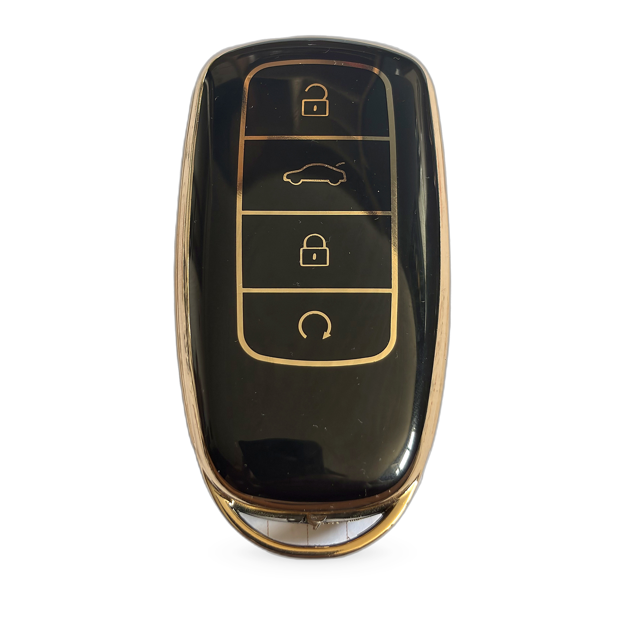 Hyundai Piyano Siyah & Altın Krom Anahtar Kılıfı